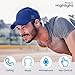 Encore Brandz Wireless Unisex Bluetooth Snapback Cap, Hands Free Smart Speakerphone Cap, Sports Cap with Bluetooth Headphones, Built in Earbuds (Blue)