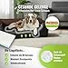 CopcoPet Hundebett kleine Hunde – Waschbares Hundekissen 【Wendebett】 Hundekorb aus Kunstleder - Formstabiles Hundesofa - Hundekörbchen mit erhöhten Rand, Dog Bed Schwarz/Braun 70 x 55 cm