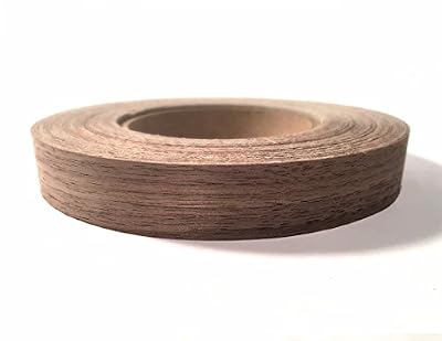 Walnut Preglued 1" X 25' Roll Wood Veneer Edgebanding - Iron on with Hot Melt Adhesive. Sanded to perfection. Easy application. Made in USA.