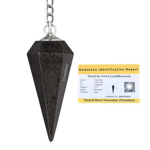 Image of Certified Black Tourmaline Pendulum Dowsing Tool