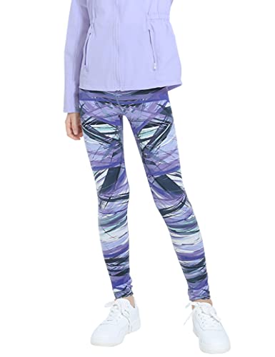 Kiench Mädchen Sport Leggings Lang Fitness Yoga Hosen Lila EU Größe 128-134/6-7 Jahre Etikett 130