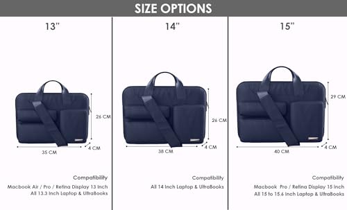 Image of Probus 360 Protective Laptop Shoulder Bag for Laptop ?MacBook ?Chromebook ?Notebook Water Resistant Sleeve Case Cover Office Bag (Blue, 13.3 Inch)