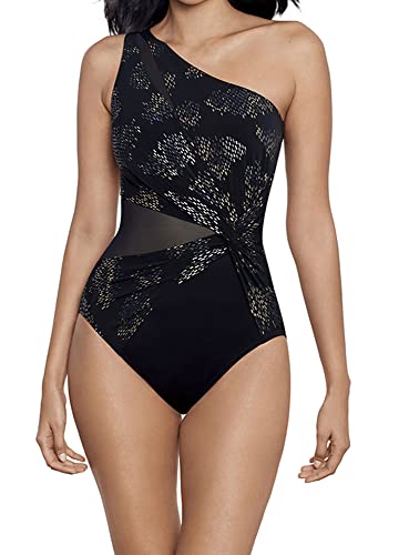 Miraclesuit Women's Swimwear Network News Minx Underwire One Shoulder One Piece Swimsuit2