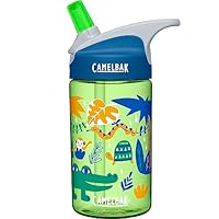 CamelBak Eddy Kids Big Bite Valve Straw Water Bottle Jungle Animals, 12oz