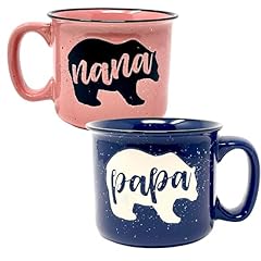Nana Bear Coral and Papa Bear Dark Blue Gift Set
