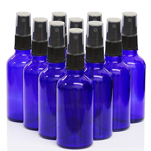 Confezione da 10 - 50 ml di bottiglie di vetro blu...