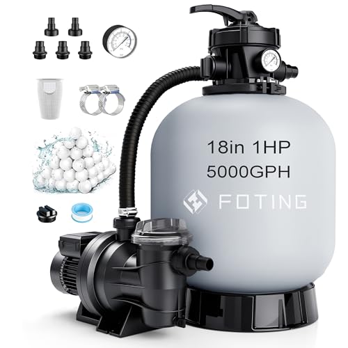 Upgraded 1HP Pool Sand Filter Pump with Timer
