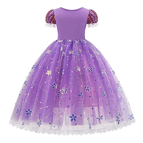 REXREII Ragazze Vestito da Rapunzel Carnevale