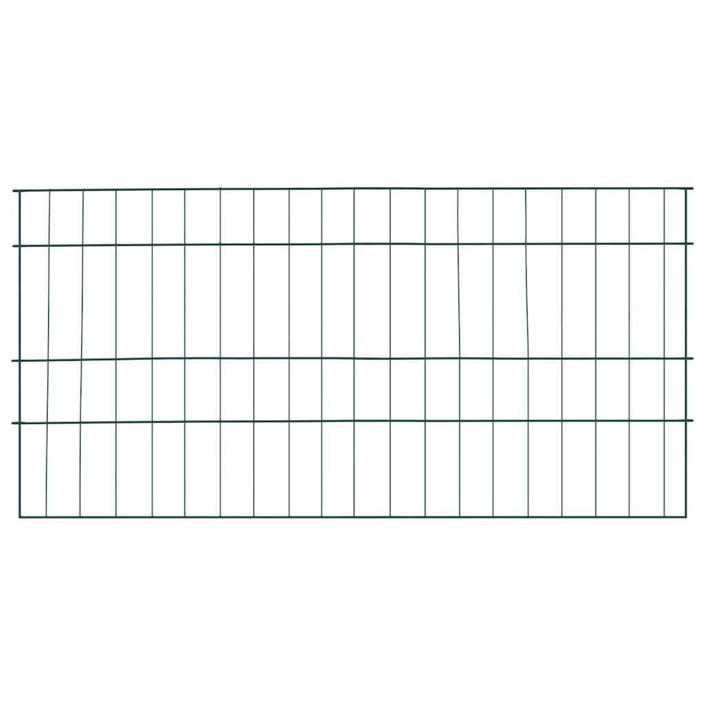 Set di 5 recinzioni da giardino moderne, 100 x 50 cm, in acciaio verde, resistente alle intemperie e durevole, per giardino, balcone, terrazza, bordo stagno