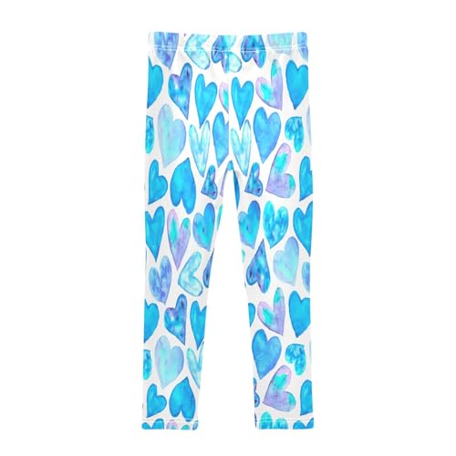 Toddler Girls Leggings Printed Yoga Pants Leggings Blue Love for Kids2