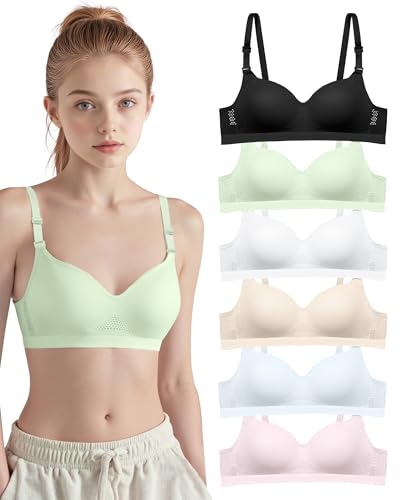 Training Bra Teen Girls Sports Bras Cotton Adjustable Straps Breathable Underwear