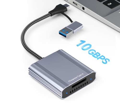 CFexpress Type A Card Reader with USB 3.2 Gen 2 10Gbps & USB-C/USB-A 2-in-1 Type A CFexpress