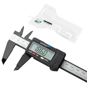 Digital Caliper 0-6″ Measuring Tool, Micrometer Caliper with Auto-Off Feature, Interchangeable Between inches and millimeters for Jewelry Measurement and 3D Printing