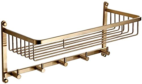 Support de rangement bain antirouille étagère douche couche simple avec crochets