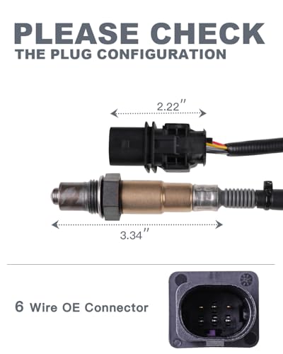 LSU 4.9 Wideband O2 Sensor - Compatible with AEM 30-4110/30-0300/30-0310 X-Series AFR Controllers - Replaces 17025, 0258017025, 304110, 300300, 300310 - Image 3