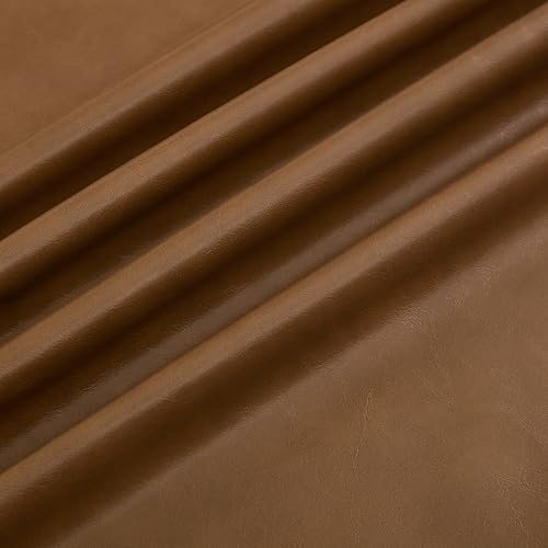 Image of Swivel Bar Stools Set of 4, 30 inch Upholstered Counter Height Bar Stools with Back and Walnut Wood Legs, Faux Leather Barstools for Kitchen Counter, Brown