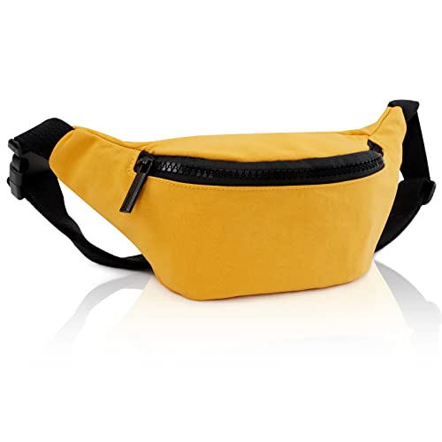 BieFuDan Fanny Pack for Kids,Adjustable Waist Bag for Kids Boys Girls,Cute Fashionable Waist Pack Childrens Bum Bag,Sports Workout Traveling Running Carrying Phones Mini Bags (Yellow)