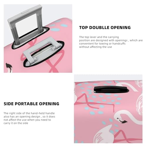 Pink Flamingo Luggage Cover Washable Elasticated Luggage Covers for Suitcase TSA Approved Stylish Scratch Resistant Luggage Case Protector4
