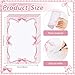PerKoop 50 Pcs Blank Wedding Note Cards Decorative Notecards 4x6in Greenery Floral Notecards Printer Paper Cardstock Cards for Wedding Baby Shower DIY Thank Greeting Supplies(Pink Bow)