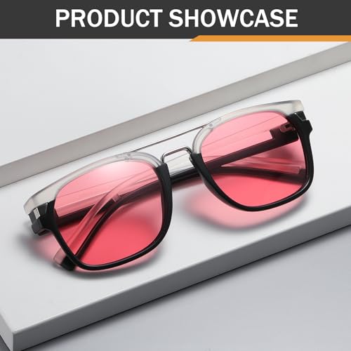 TR90 Polarized Square Sunglasses Men Women Retro Trendy Rectangular Tinted Lens Shades Eyewear4