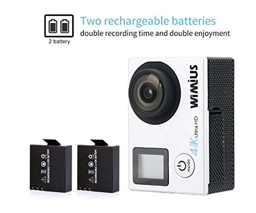 WiMiUS Action Cam 4k WiFi, Q4 Videocamera