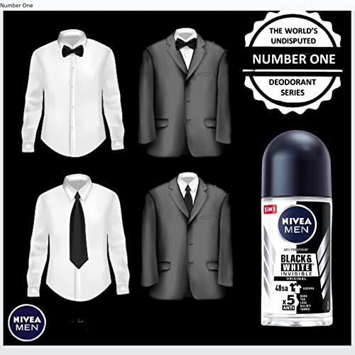 Nivea Black White Original, Roll-On – Free Alcohol, Antiperspirant Deodorant thumb #2