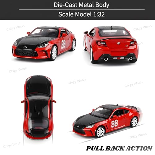 Image of GR86 Diecast Model Car for Kids | 1:32 Scale Alloy Metal Model Pullback Action | Openable Doors, Lights & Sound Effects Toy Car | Perfect for Play & Display | Gift for Kids & Collectors,