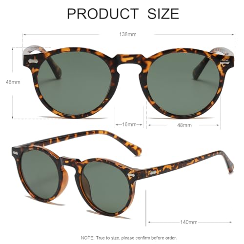 Image of JOVAKIT Vintage Kids Polarized Sunglasses for Girls Boys Age 2-9, Round Sun Glasses for Children UV400 Protection