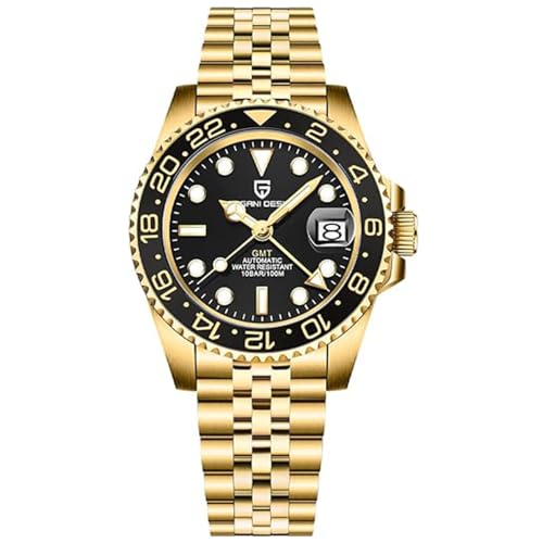 Image of CADISEN Pagani Design 1662 GMT Men's Automatic Mechanical Watch, Top Brand Stainless Steel Sapphire Glass, Diver's Watch Sports, Gift, Reloj Hombre.