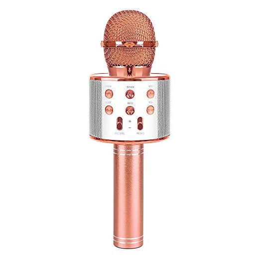 Mikrofongåva ålder 5-12 flickor barn, trådlösa karaoke mikrofon gåvor för 6-11 år gammal flicka barn sjungande mikrofon maskin leksak för 6-11 år gammal flicka tonåringar födelsedagspresent för flicka