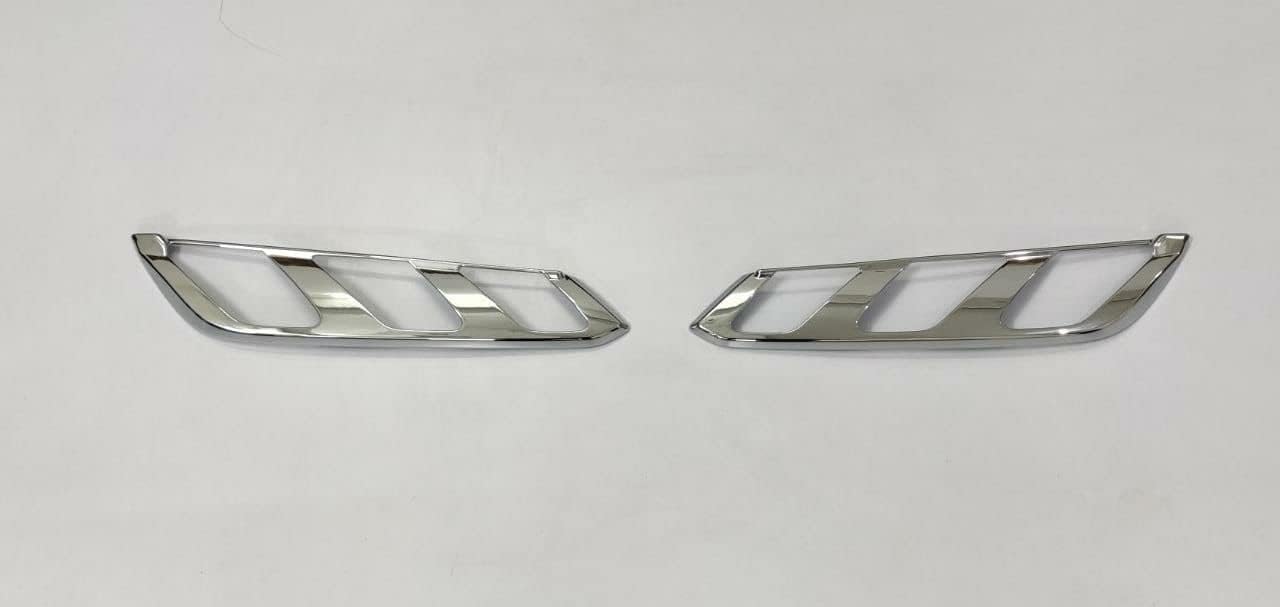 CARMART CNLEAGUE Head Light Chrome Garnish covers compatible for Grand Vitara set of 2