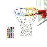 Cipton Glow in The Dark Basketball Rim with 6 Color Changing Luminescent LED Lights, Remote Included