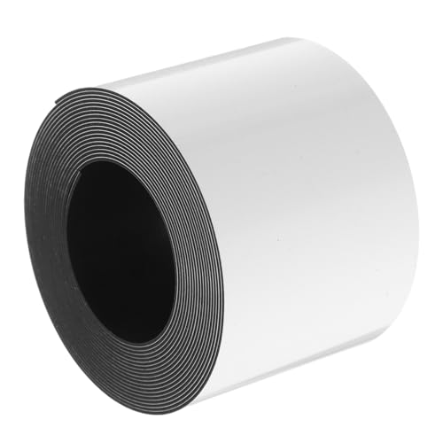 OHPHCALL Etiquetas Magnéticas Reutilizables Material Magnético de Goma y Película Pet de Color Blanco Fáciles de Limpiar y Escribir para Organización y Recordatorios para Pizarra