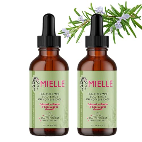 2 Piezas de Aceite de Romero 59ml,Aceite Esencial de Romero para Crecimiento del Cabello,Aceite de Romero Orgánico para el Cabello,Aceite de Romero 100% Puro Natural para Cabello Seco y Dañado