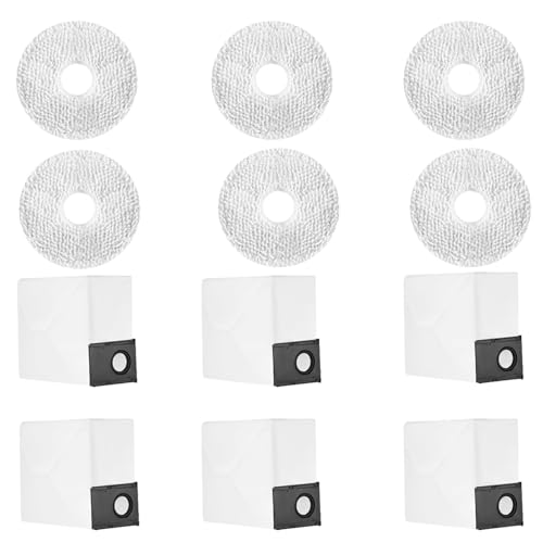 Image of Dust Bags and Mop Pads Replacement For Eureka j15 Evo ultra / J15 Pro Ultra Self-Empty Station Vacuum Cleaner, Spare Parts Accessories