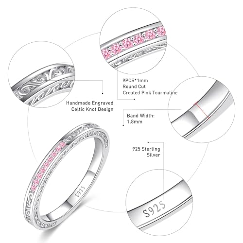 Image of Vintage Celtic Knot Women's Engagement Ring Sets 925 Sterling Silver /14K Gold Plated Stackable Wedding Bands Rings AAAAA Cubic Zirconia Women Bridal Sets Wedding Ring Band Width 1.8mm Size 5-9