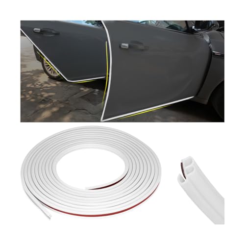 Image of Osilly Car Door Rubber Seal Strip, 32.8Ft Self Adhesive Weather Stripping Automotive Edge Trim, Weatherstrip Soundproof Vehicle Tailgate Window Sealing Cover, Universal for SUV RV Truck (White)