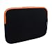 Produktbild emartbuy Jet Schwarz/Orangefarben Wasserdicht Neopren Soft Zip Case Cover Hülle 11.6-13.9 Zoll Kompatibel Mit Ausgewählte Geräte Unten Aufgeführt