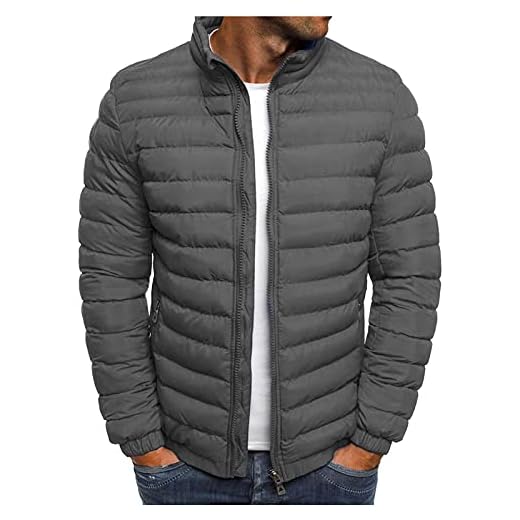Blouson Homme Doudoune Homme, Doudoune Manches Longues Zippée Charge Veste Légère Et Chaude Couleur Unie Coupe-Vent Avec Poches Hiver Rouge Vert Noir 2024 S-3Xl