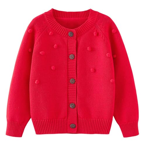 Toddler Boys Girls Cardigan Sweater Autumn/Winter Solid Color Knitted Jacket Party Birthday School 2t Sweatshirt