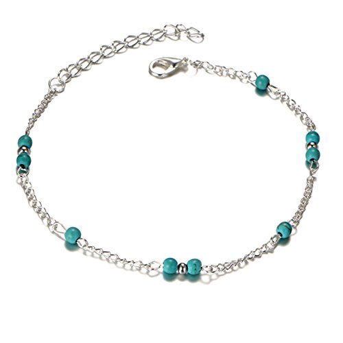 Preisvergleich Produktbild Knöchel Fußkettchen Armband Einstellbar Barfuß Strand Fußkettchen Boho Fuß Schmuck Set für Damen Mädchen