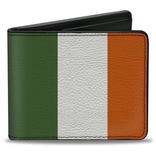Buckle-Down Men's Wallet, Bifold, Ireland Flag, Vegan Leather, 4.0