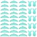 VEGCOO 40 Pcs Set d’Outil de Cils en Silicone, 30 Pcs 5 Tailles Tampon Recourbe-Cils Réutilisable Coussin en Silicone et 10 Brosses à Cils en Forme de Y pour Extension De Cils/Beauté Maquillage