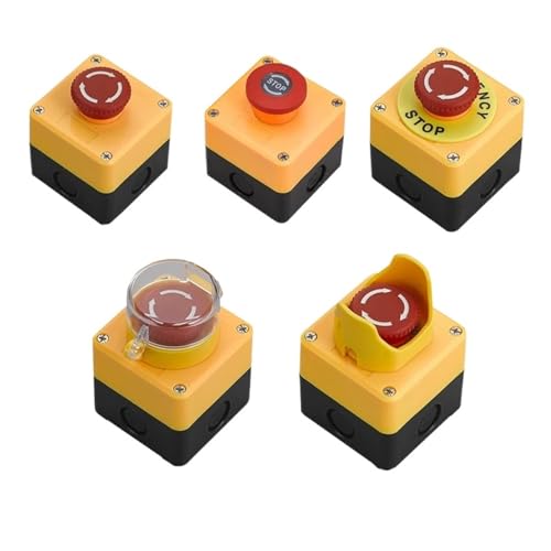 Bouton démarrage électrique ascenseur pour boîte commande et arrêt urgence étanche