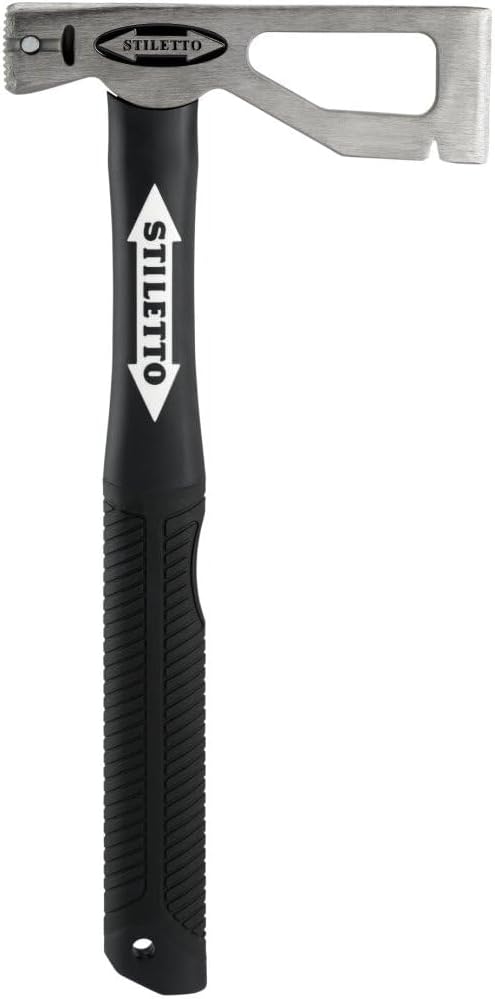 Stiletto LathAxe10-F 10 oz Titanium Lathers Axe with Straight Poly-Fiberglass Handle, 14.5"