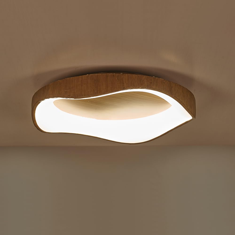Lampa sufitowa do przedpokoju, balkonu, mała 54 LED, lampa sufitowa do salonu, z akrylowym abażurem, prosta okrągła fala, trzy regulowane temperatury barwowe
