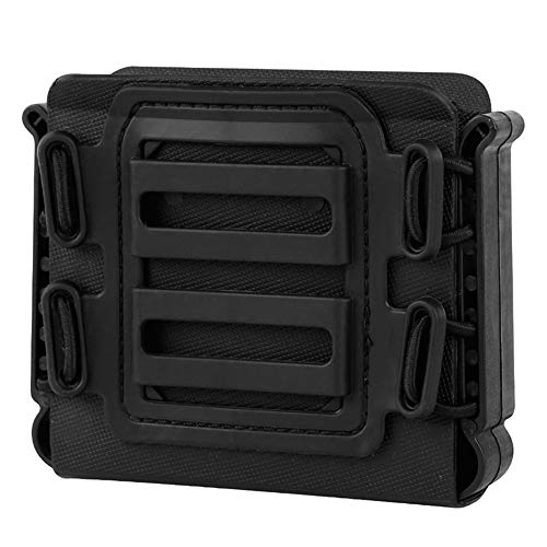 HWZ Tactical Magazine Pouches Soft Shell Mag Carrier Holster with Molle Belt for ASW338 L96A1 M82A1 Magazine (Black)