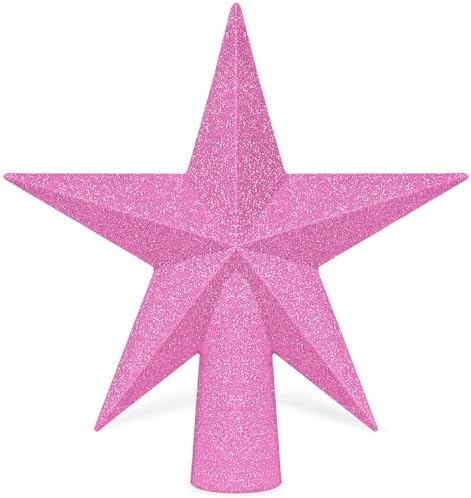 Christmas Tree Decoration, 6" Pink Christmas Tree Topper Star Acc...