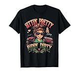 Messy Bun Mom Sunglasses UTV Offroad SXS Life Riding Girls T-Shirt