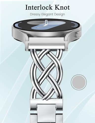 TOYOUTHS Celtic Bracelet Compatible with Samsung Galaxy Watch 7 6 5 4 FE 40mm 44mm/Watch 6 4 Classic/5 Pro/3 41mm/Active 2 Women, 20mm Dressy Stainless Steel Band Metal Jewelry Link Strap